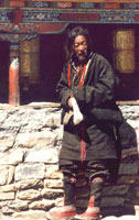 Pilgrim at Sakya Monastery 